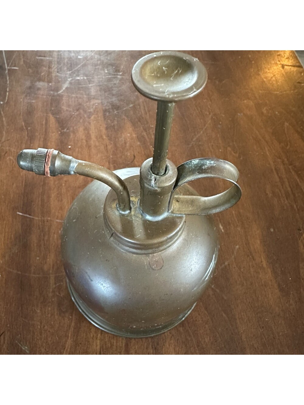 Vintage 555 No 3 Brass Thumb Pump Oil Can Sprayer Hong Kong Industrial Decor